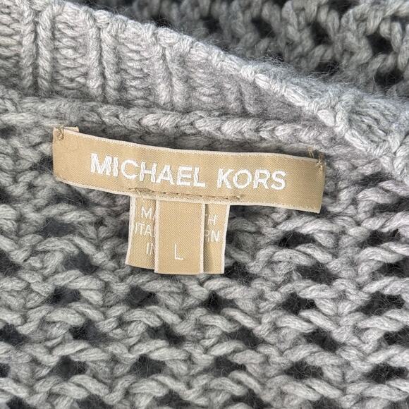 Michael Kors Cardigan Womens Large Cashmere Blend Knit Open Front Sweater - Picture 3 of 12